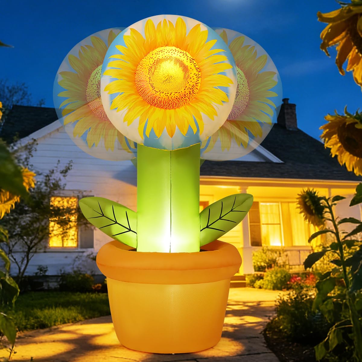 GOOSH sunflower inflatable close-up shows vivid petal detail for curb appeal.