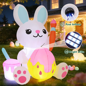 GOOSH weatherproof bunny display durable in rain or shine.