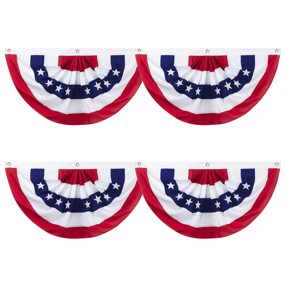 GoosWexmzl American Pleated Fan Flag 2x4ft for durable outdoor patriotic display.