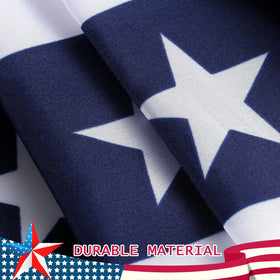 GoosWexmzl Fade-resistant flag print keeps colors bright in sun.