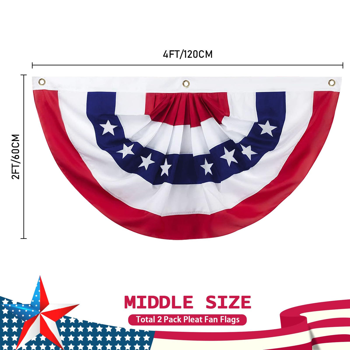 GoosWexmzl patriotic bunting for porch celebrations