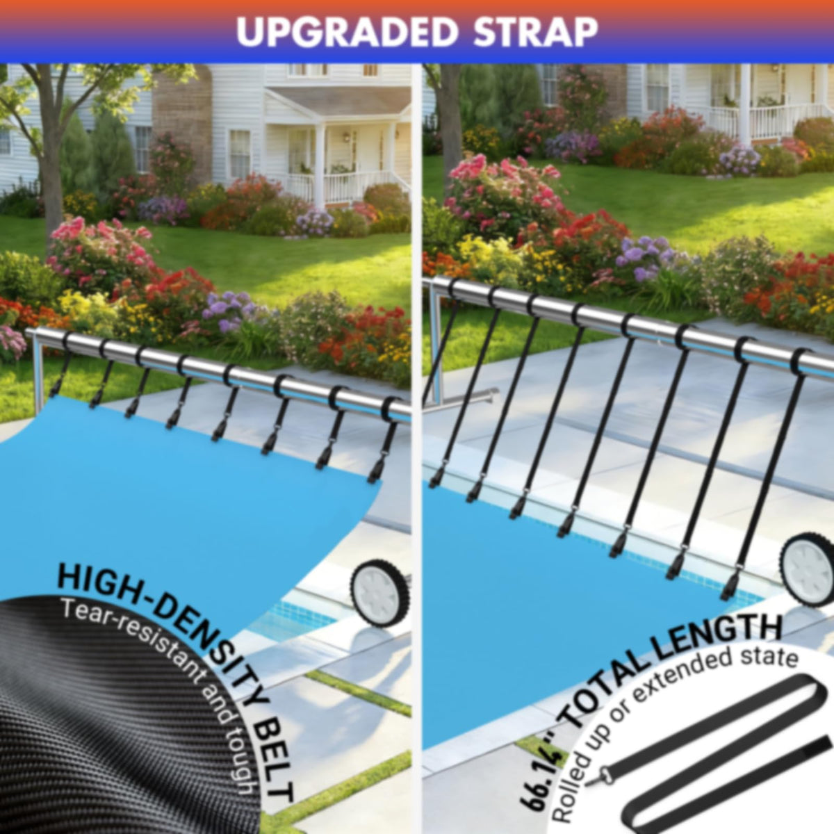 Goovilla touch fastener close-up shows easy securement with hook-and-loop system