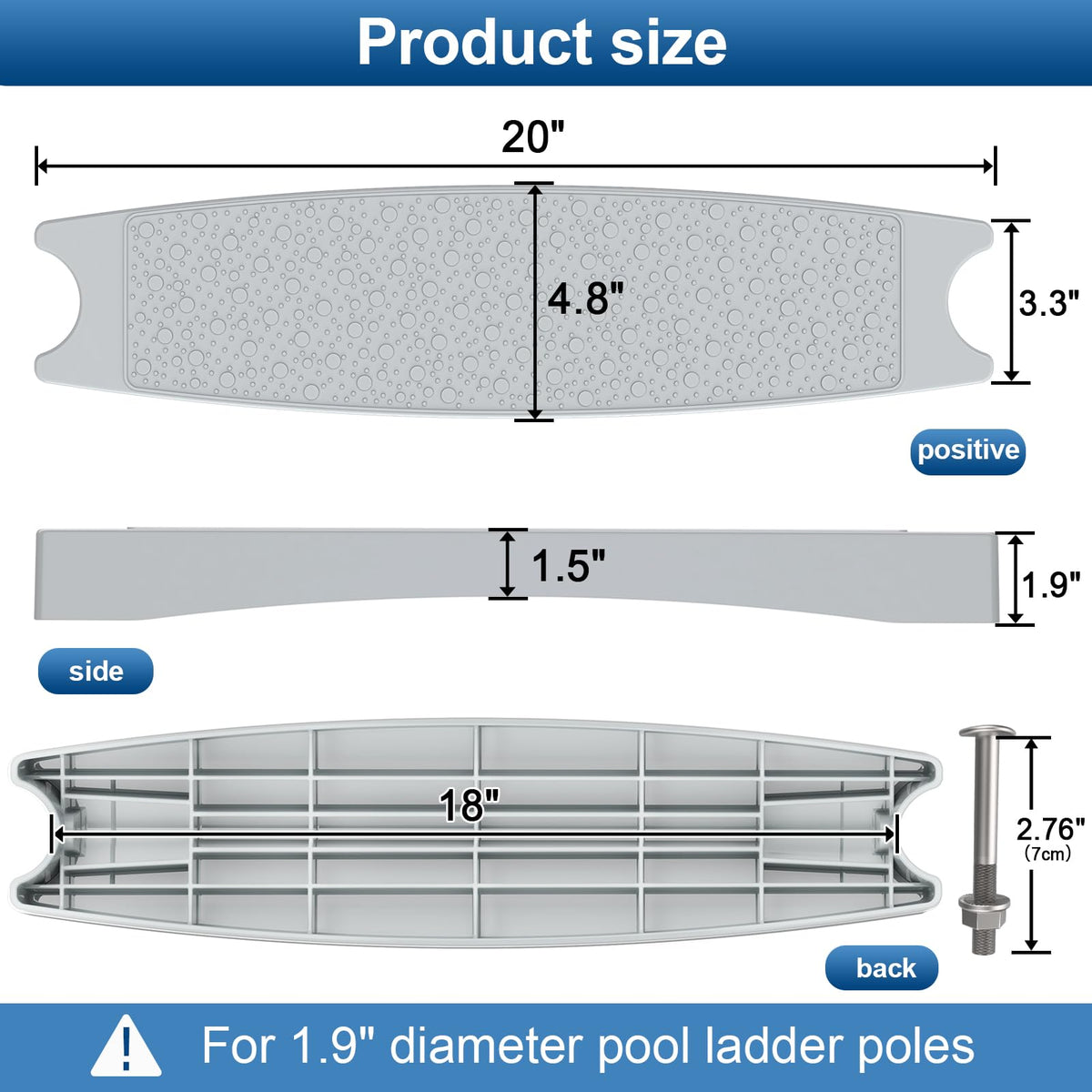 Goovilla universal fit for 1.9-inch diameter ladders ensures broad compatibility.