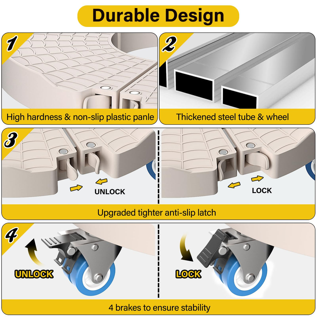 Goovilla stainless steel tubes provide durable, adjustable support