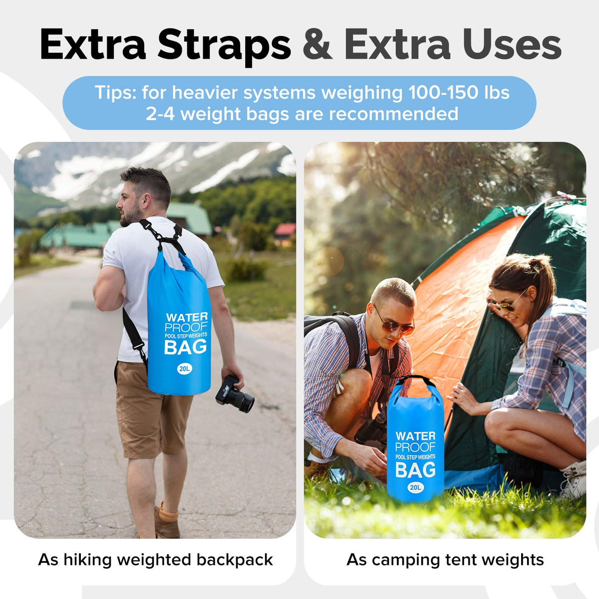 Goovilla versatile weights usable beyond pools for outdoor activities.