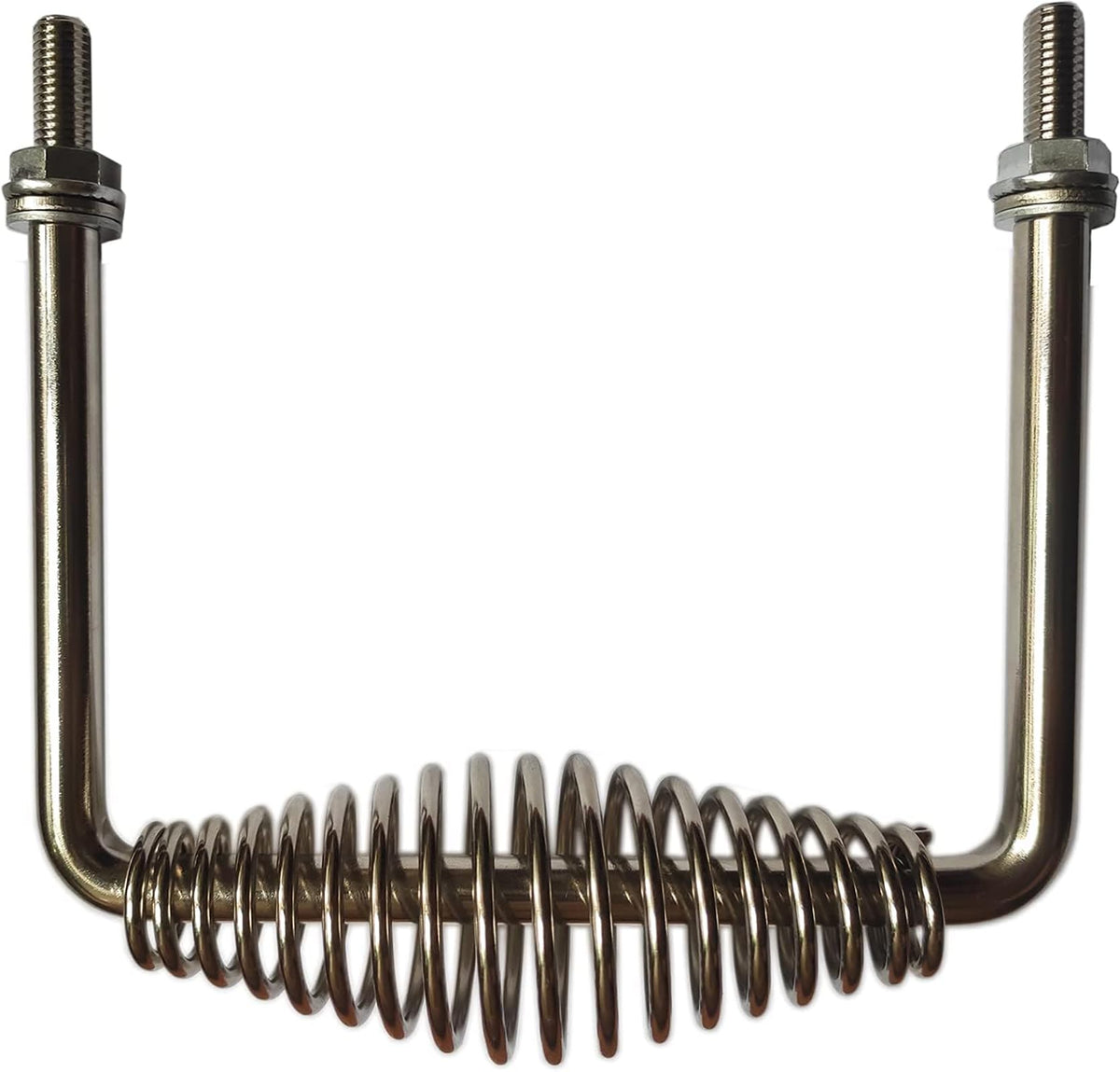 GOOYOOU 6in stainless spring handle on a BBQ pit door for easy grip.