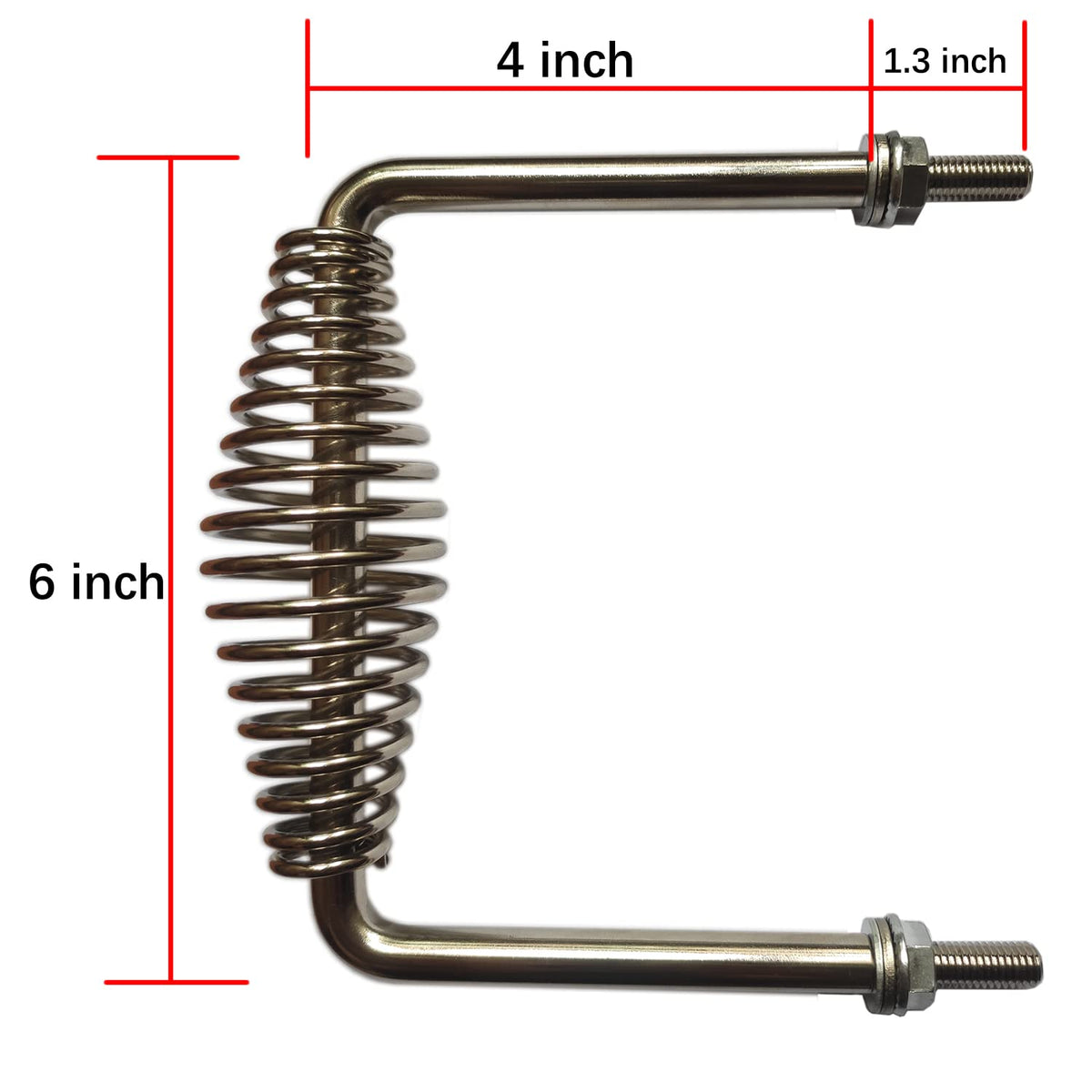 GOOYOOU weldable 1/2in steel rod detail shows sturdy spring mounting.