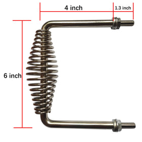 GOOYOOU weldable 1/2in steel rod detail shows sturdy spring mounting.