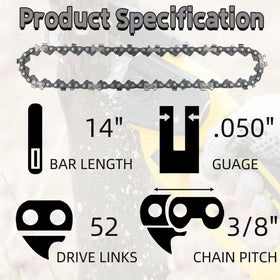 Gopbod low-kickback chain close-up showing safety-focused design