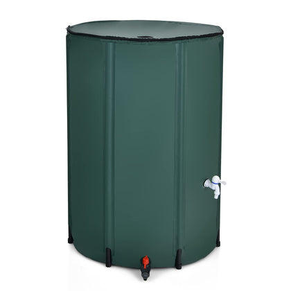 Goplus 100 gallon rain barrel with top mesh for debris-free collection.