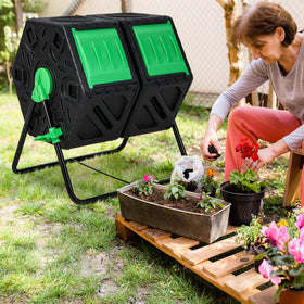 Goplus 34.5 gallon capacity suits small to medium yards.