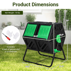 Goplus sliding doors give quick access to finished compost.