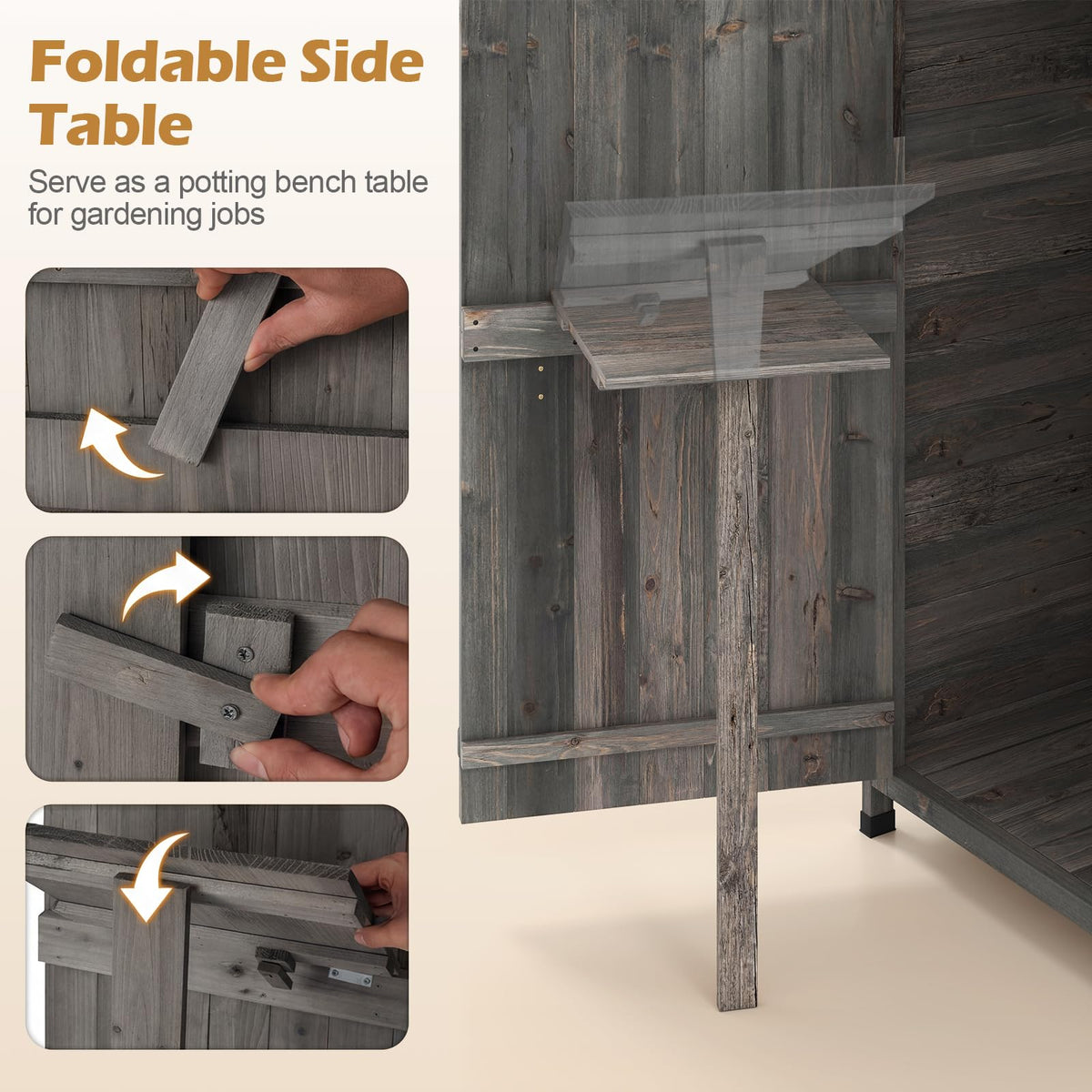 Goplus shed four hooks on door organize small gear