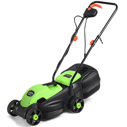 Goplus lawn mower with 13-inch deck for quick, precise cuts in small yards.