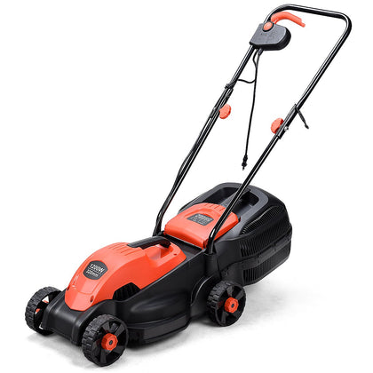Goplus lawn mower with a 13-inch steel deck for precise small-yard cuts