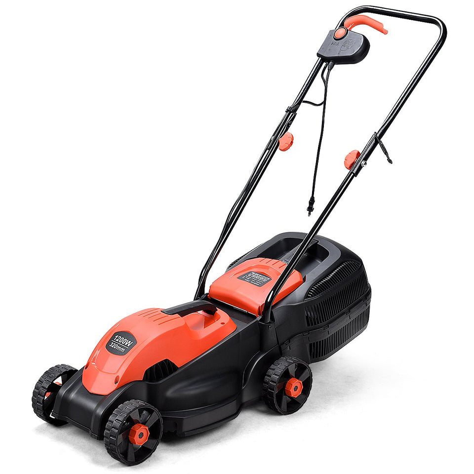 Goplus lawn mower with a 13-inch steel deck for precise small-yard cuts