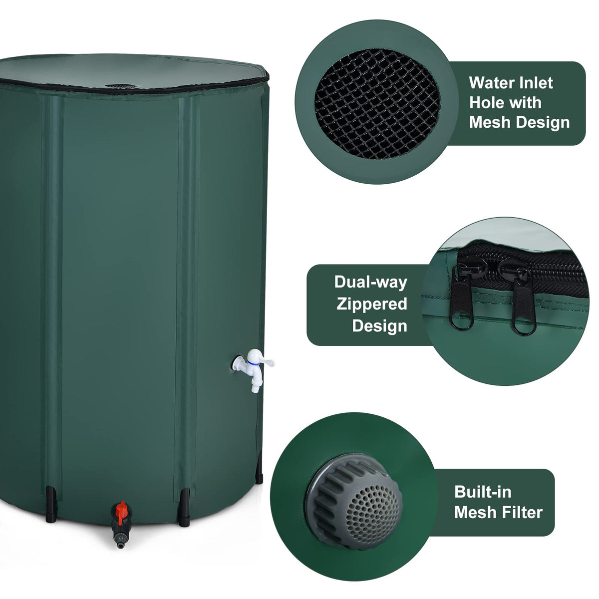 Goplus durable PVC material ensures long-lasting outdoor performance.