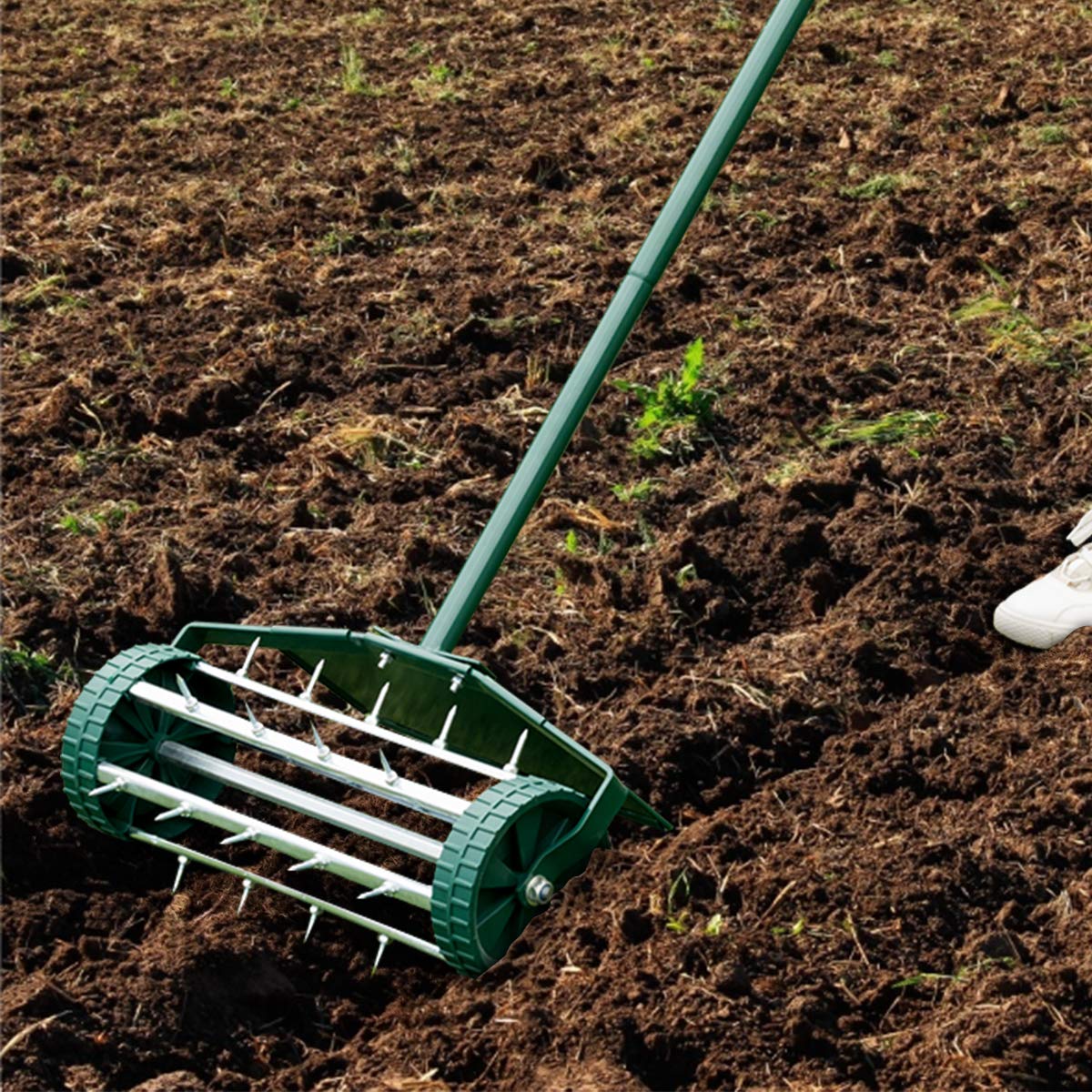Goplus steel frame delivers durable, long-lasting lawn care.