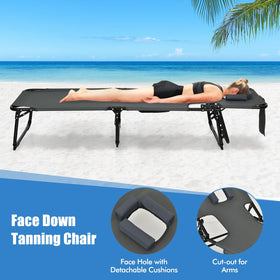 Goplus chair showing eight positions for customized sunbathing comfort.