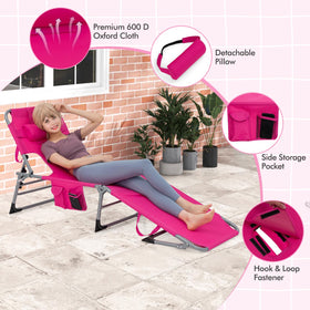 Goplus Tanning Chair breathable quick-drying fabric for outdoors