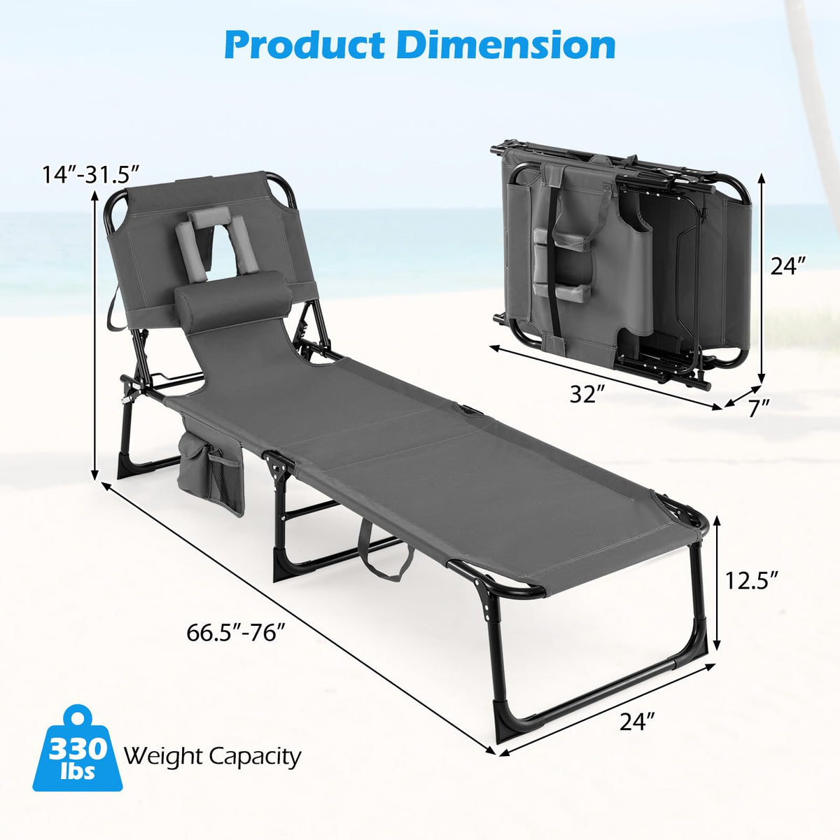 Goplus no-assembly lounge chair ready to use straight away.