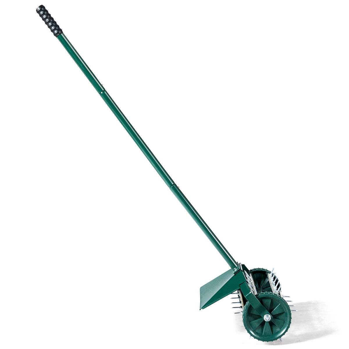 Goplus lawn aerator helps promote water, oxygen, and nutrient access.