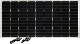 Go Power Overlander-E 200W packaging showing kit contents and compatibility.
