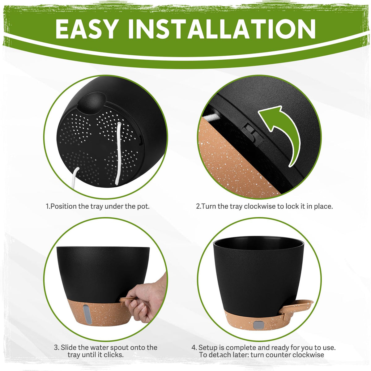Goproauto six-inch pot for small plants and ferns