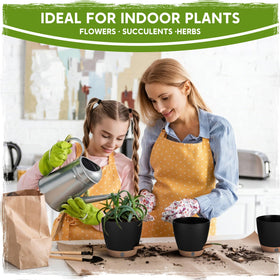 Goproauto ten-inch pot creates a bold floor plant display