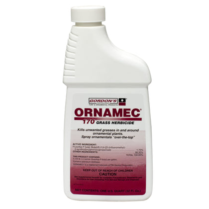 Gordon's Ornamec 170 bottle for selective grass control in landscape beds.