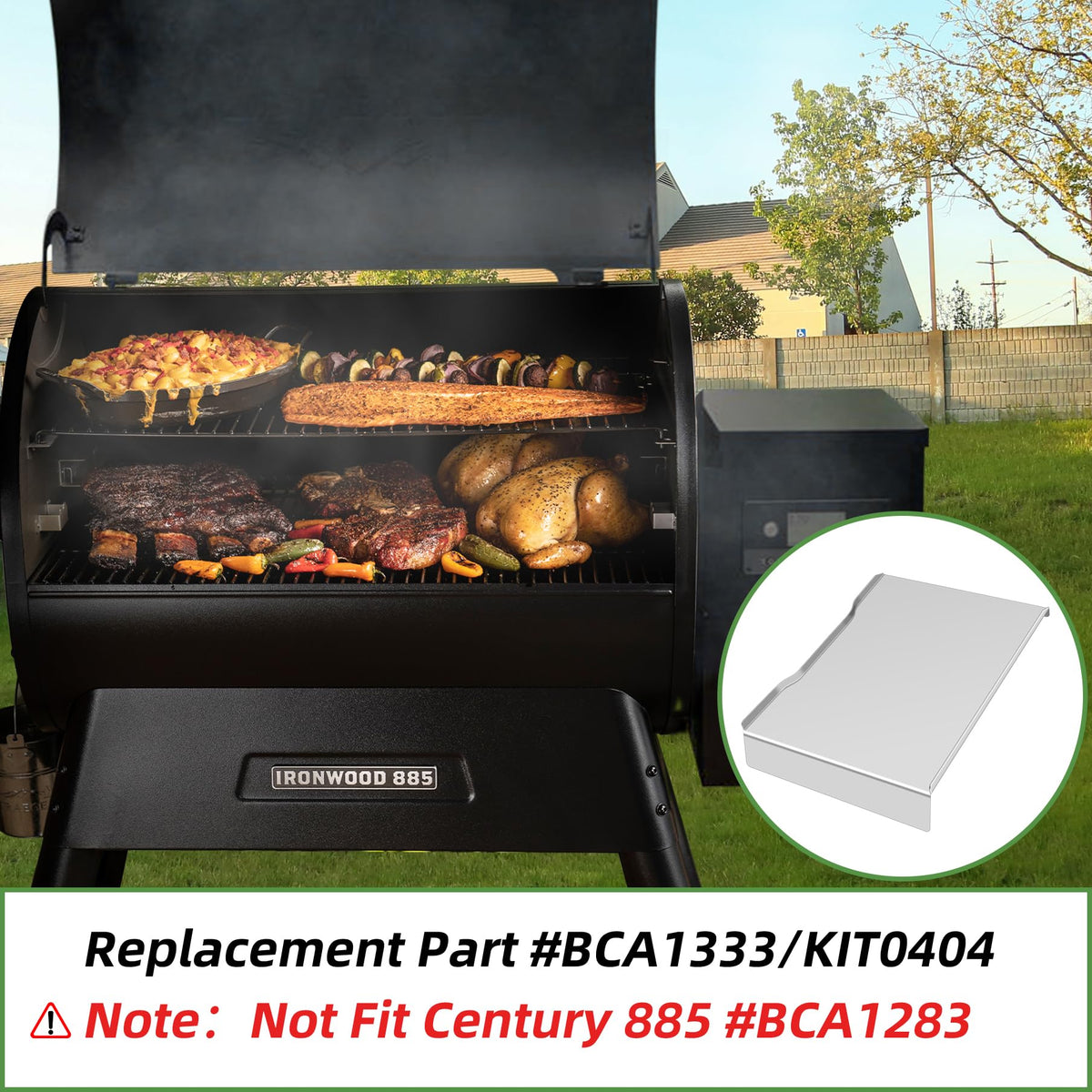 GORGERILA Ironwood 885 drip tray dimensions help ensure seamless replacement.