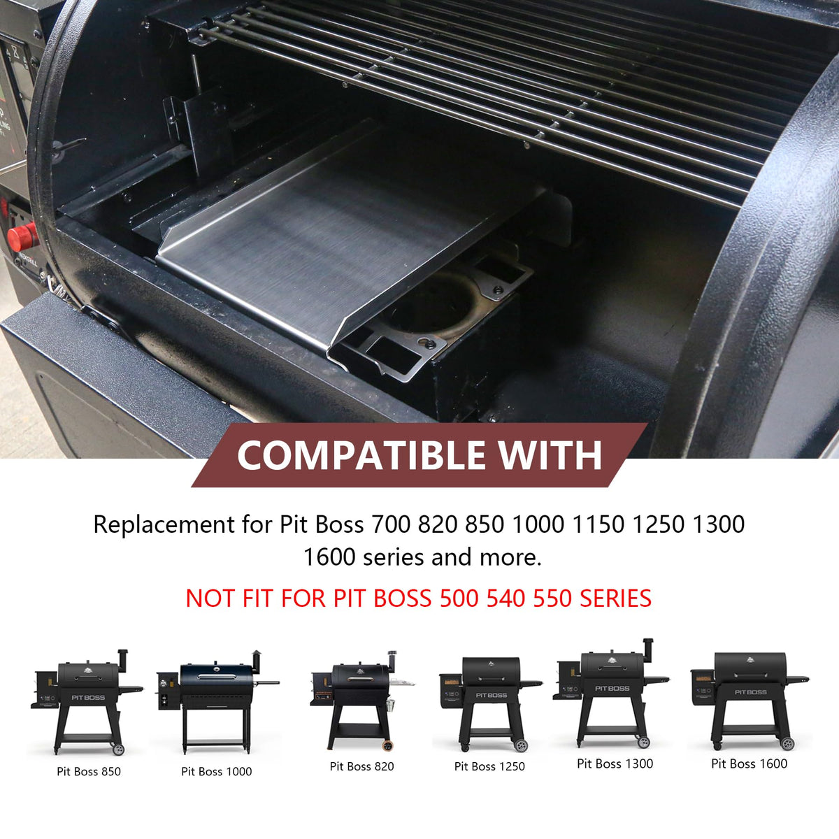 GORGERILA heat deflector for Pit Boss 820 series stabilizes temps for consistent grilling