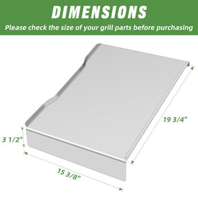 GORGERILA stainless steel drip pan highlights durability for high-heat grilling.