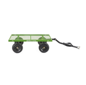 Gorilla Carts bed measures 40 by 21 inches for ample cargo space.
