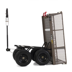 Gorilla Carts poly bed liner for quick cleanup after yard tasks
