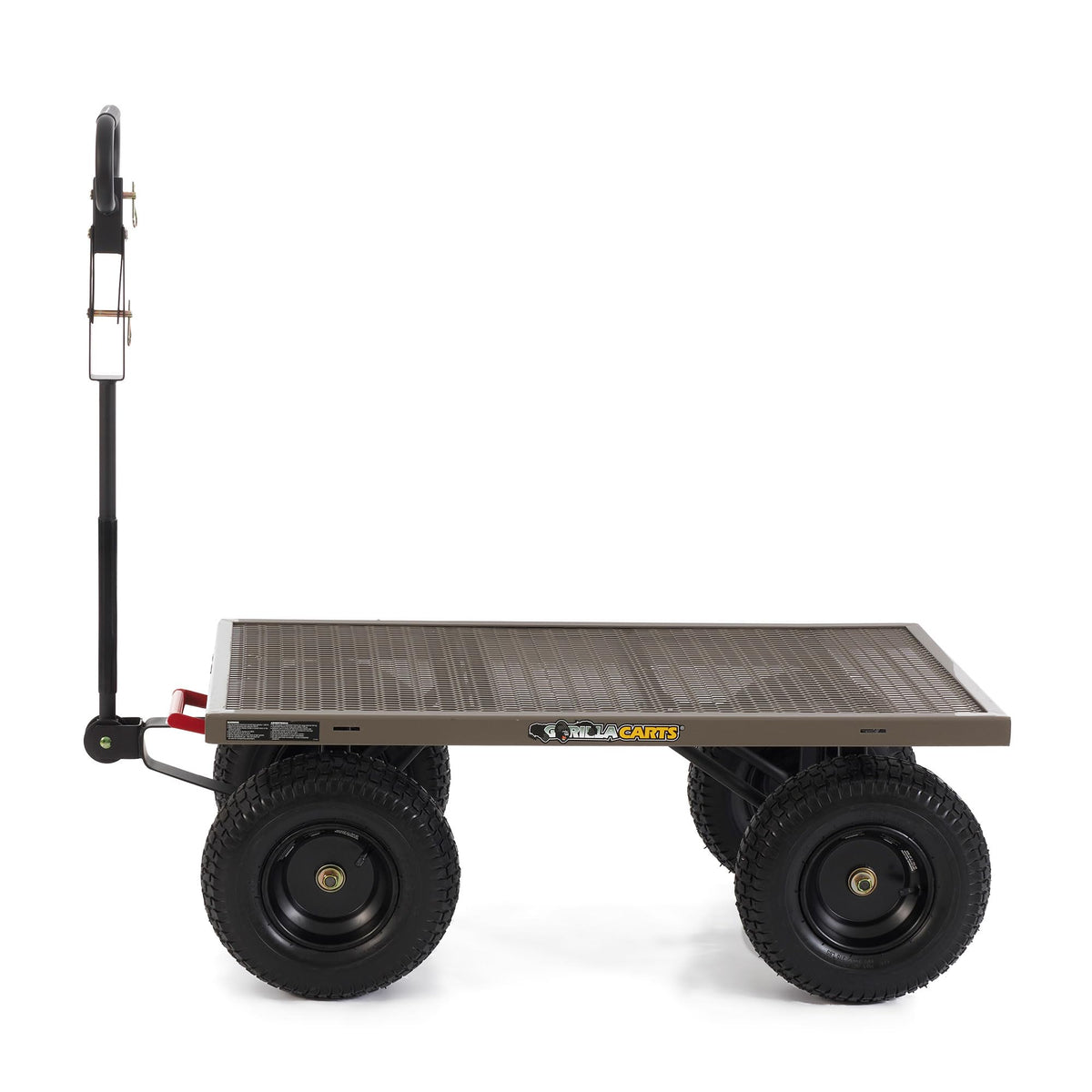 Gorilla Carts quick-release dump system enabling easy unloading