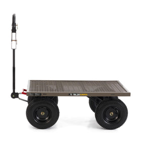 Gorilla Carts quick-release dump system enabling easy unloading
