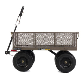 Gorilla Carts removable side panels transforming bed to flatbed