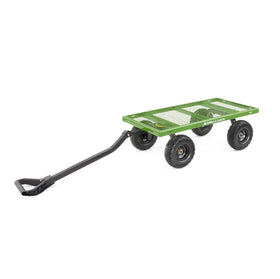 Gorilla Carts removable sides convert to a flatbed for bulky loads.