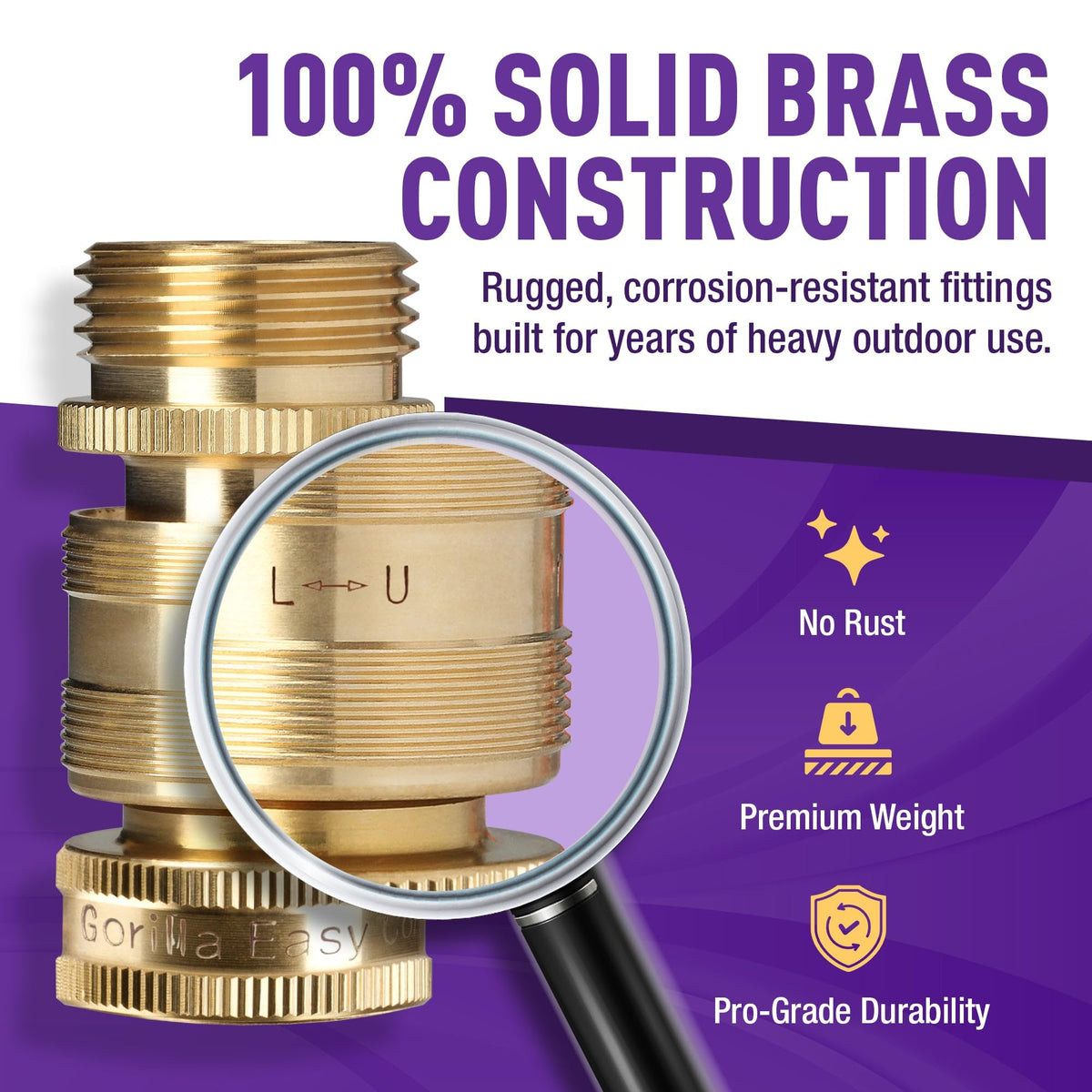 Gorilla Easy Connect supports up to 200 PSI for heavy use.