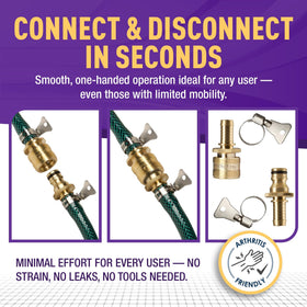 GORILLA EASY CONNECT extendable hose option expands reach with adapters.