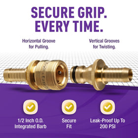 GORILLA EASY CONNECT integrated quick-connects enable smooth connections.