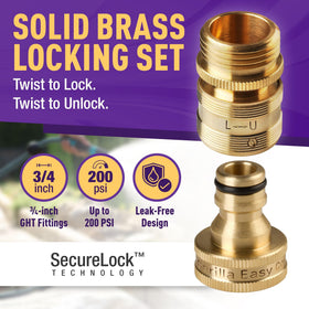 Gorilla Easy Connect solid brass construction ensures durable, long-lasting performance.