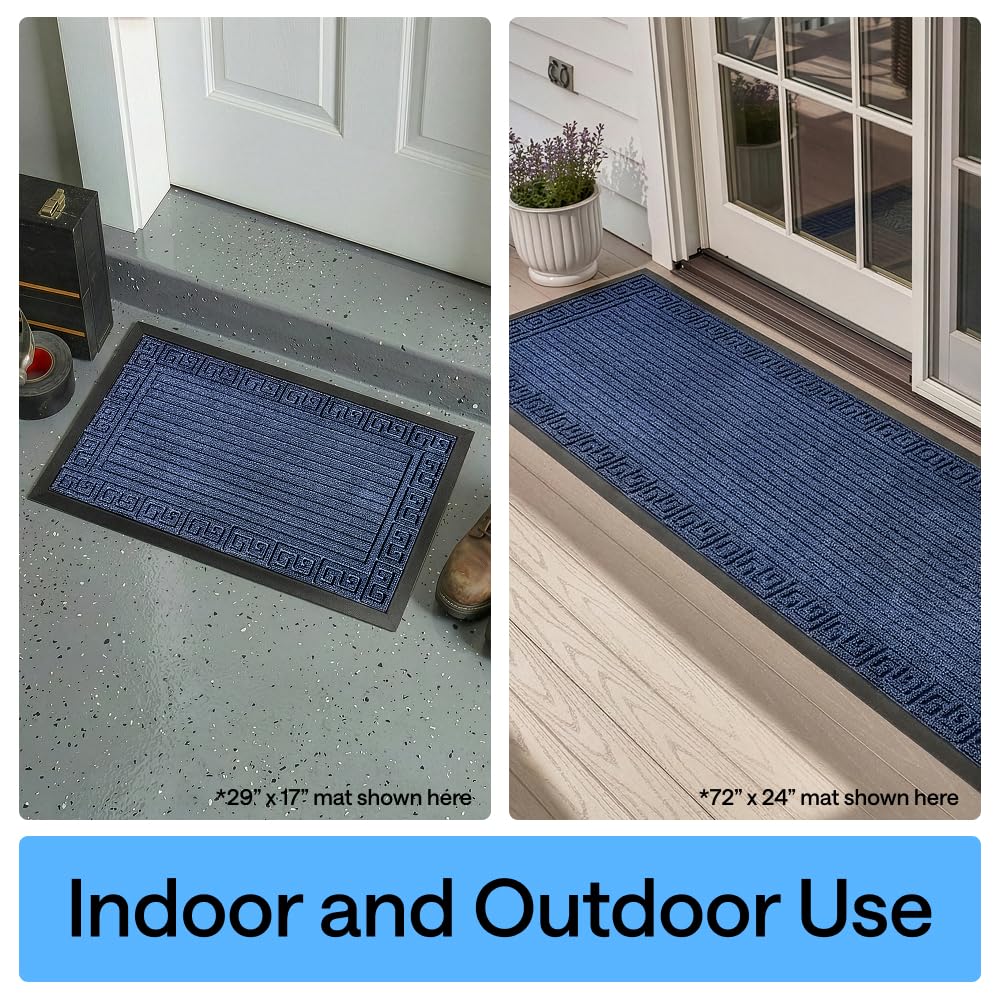 GORILLA GRIP 47x35 inch doormat suitable for patios and foyers.