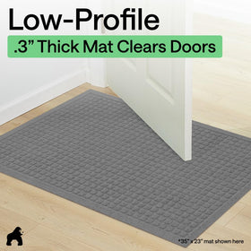 GORILLA GRIP Large 47x35 inch mat fits wide doorways.