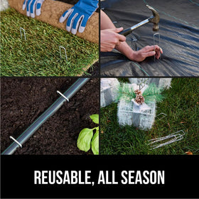 GORILLA GRIP all-season multi-use staples fix landscape fabric, sod, and more
