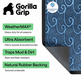 GORILLA GRIP WeatherMAX with deep grooves traps dirt at the doorway.