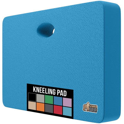 Gorilla Grip foam kneeling pad blue top view reduces knee strain during gardening