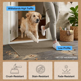GORILLA GRIP high-traffic mat withstands daily use at entryways.