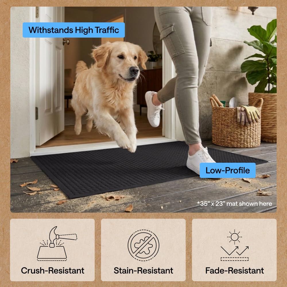 GORILLA GRIP mat built for high-traffic areas, inside or outside.